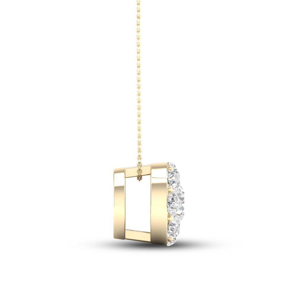 Diamond Necklace 1/6 ct tw Round 10K Yellow Gold pbHMDNmw