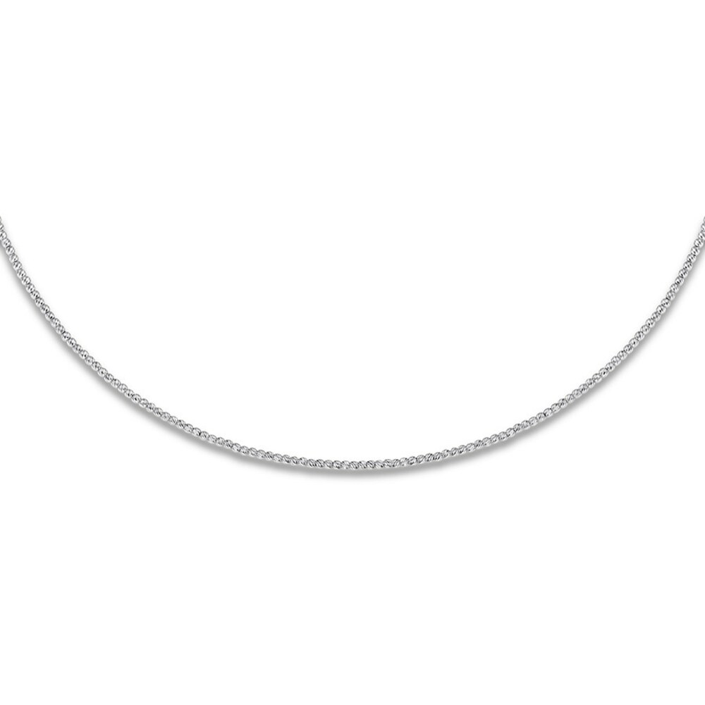 Beaded Texture Choker Necklace 14K White Gold 16\" Adjustable qLXGPlVO