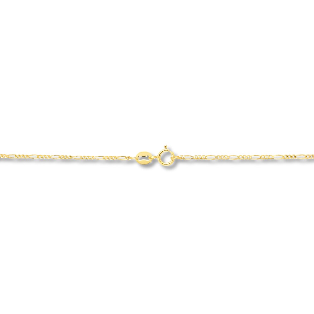 Figaro Chain Necklace 14K Yellow Gold 18\" qcyDLa4D
