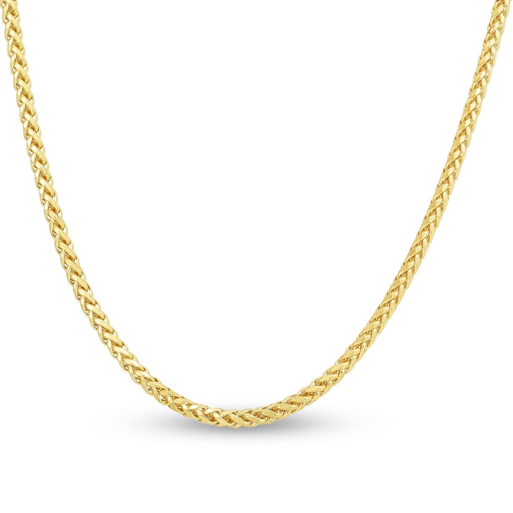 Round Franco Chain Necklace 14K Yellow Gold 22\" qukEcUNy