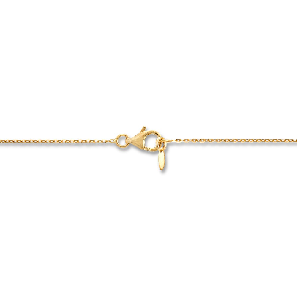 Italia D\'Oro Curved Bar Necklace 14K Yellow Gold rNo4wLiF