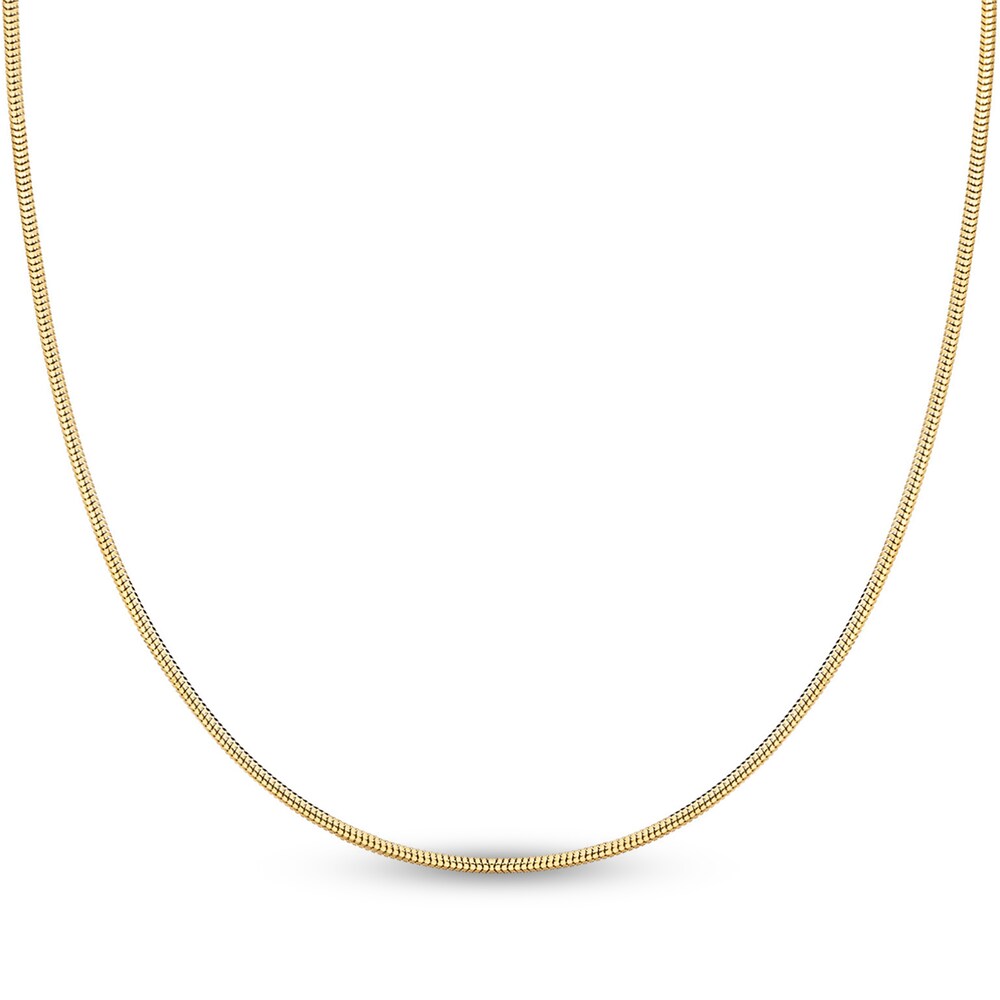Snake Chain Necklace 14K Yellow Gold 20\" sKtMYG96