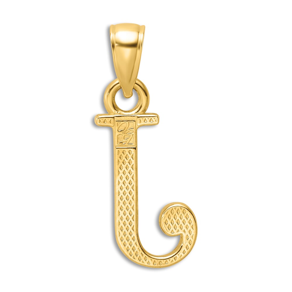 Initial J Charm 14K Yellow Gold 18\" sexCREhc