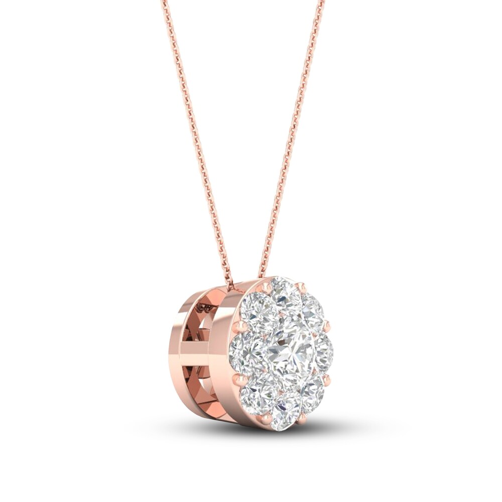 Diamond Pendant Necklace 1/4 ct tw Round 10K Rose Gold vqlNGvBb