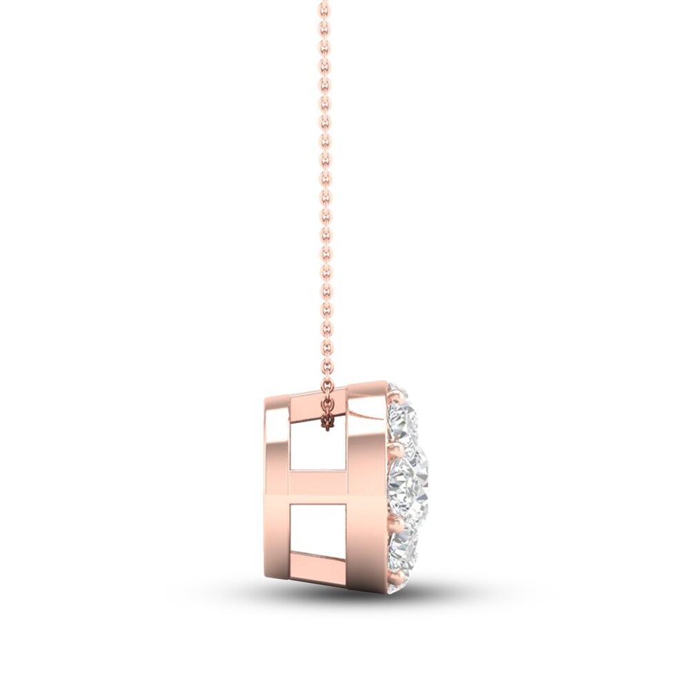 Diamond Pendant Necklace 1/4 ct tw Round 10K Rose Gold vqlNGvBb