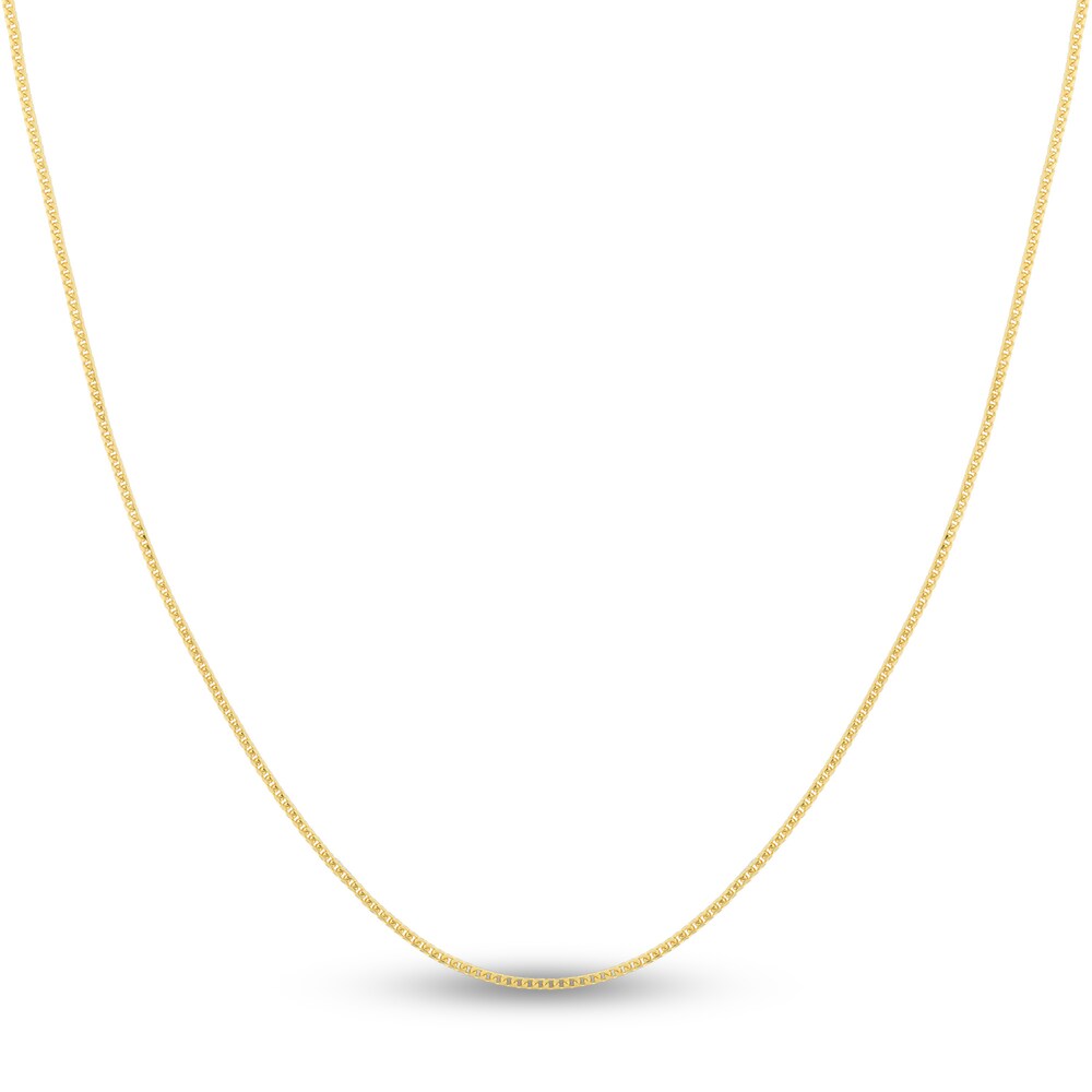 Round Franco Chain Necklace 14K Yellow Gold 24\" wkyjTVYu [wkyjTVYu]