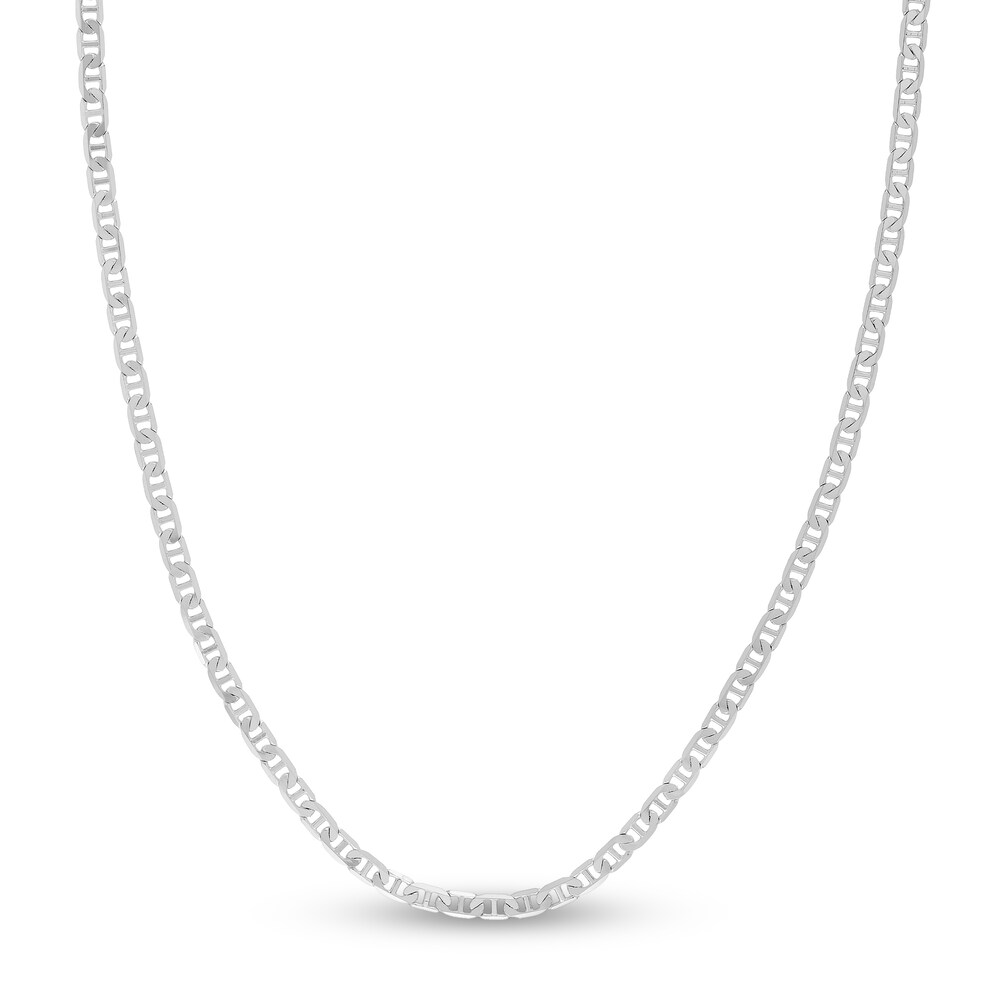 Mariner Chain Necklace 14K White Gold 18\" wn58ZPJy