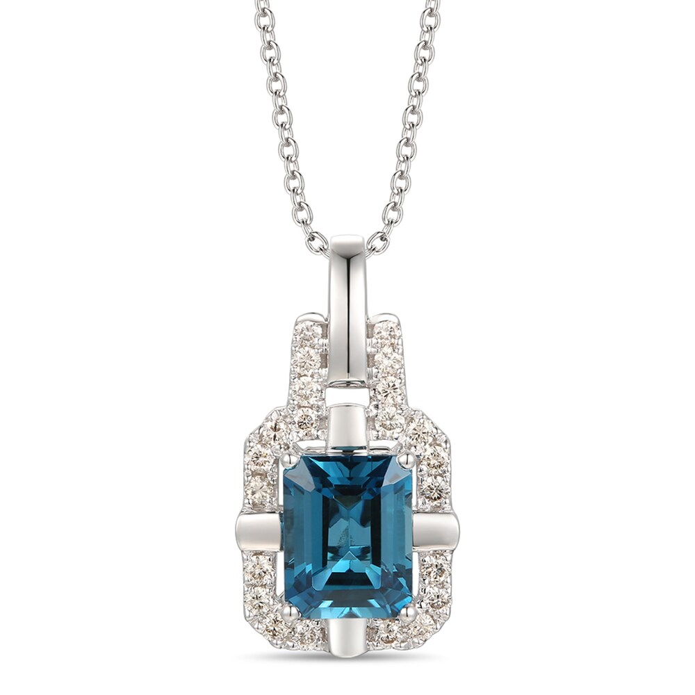 Le Vian Natural Topaz Necklace 1/3 ct tw Diamonds 14K Vanilla Gold x1niI64T [x1niI64T]