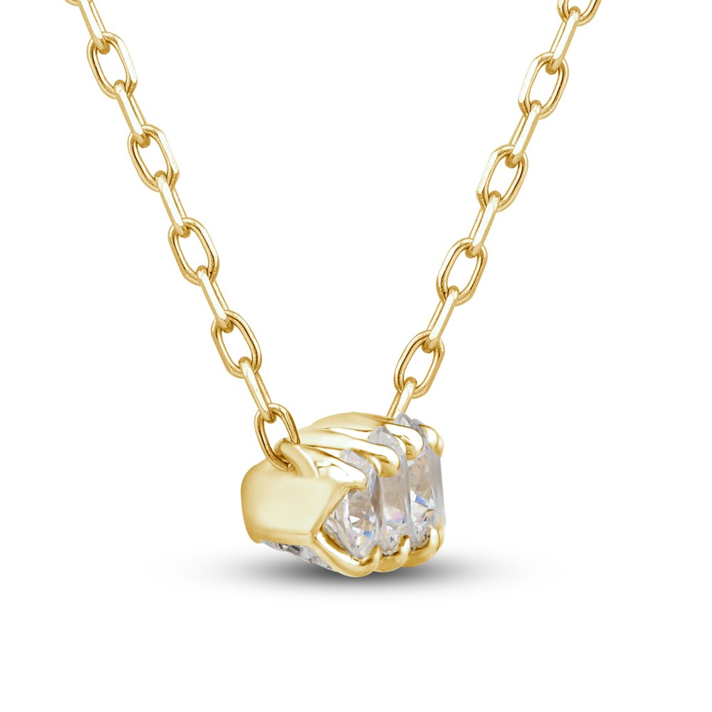 Diamond Bar Pendant Necklace 5/8 ct tw Round 10K Yellow Gold xQwVAJ97