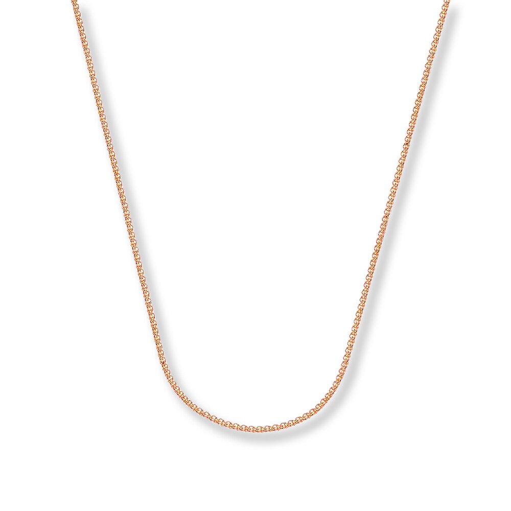 Wheat Chain Necklace 14K Rose Gold 24\" Length yqN4b2Le [yqN4b2Le]