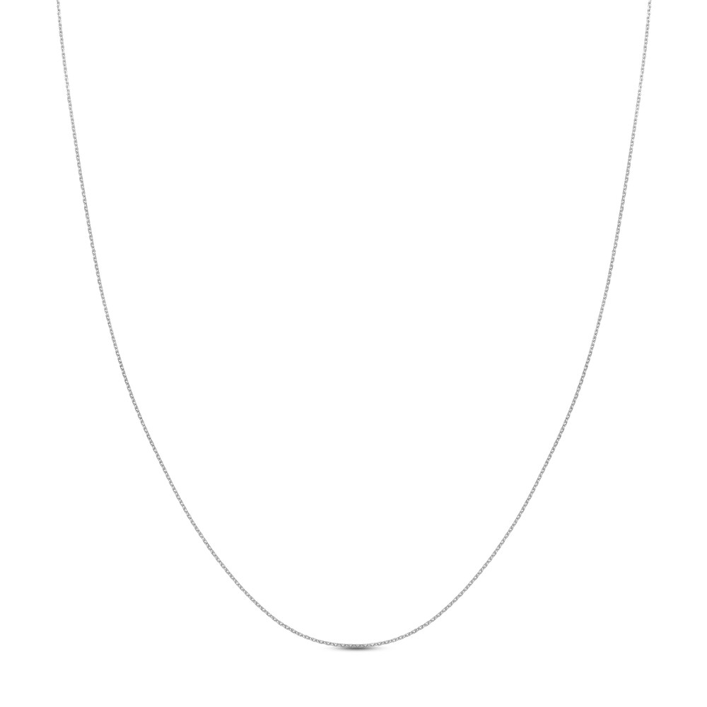 Diamond-Cut Cable Chain Necklace 14K White Gold 24\" zdIsrhhO [zdIsrhhO]