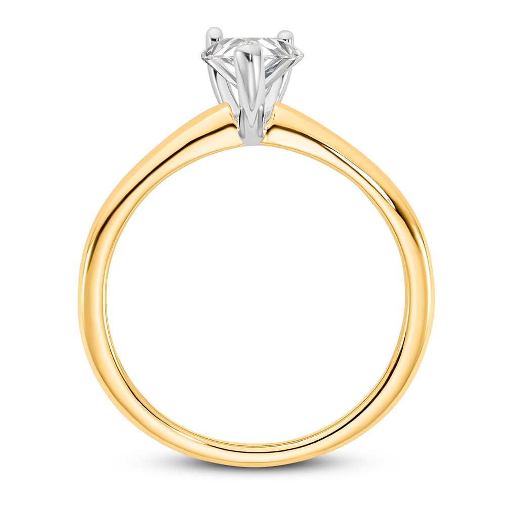 Diamond Solitaire Engagement Ring 3/4 ct tw Pear-shaped 14K Two-Tone Gold (I1/I) 08aUXLlQ