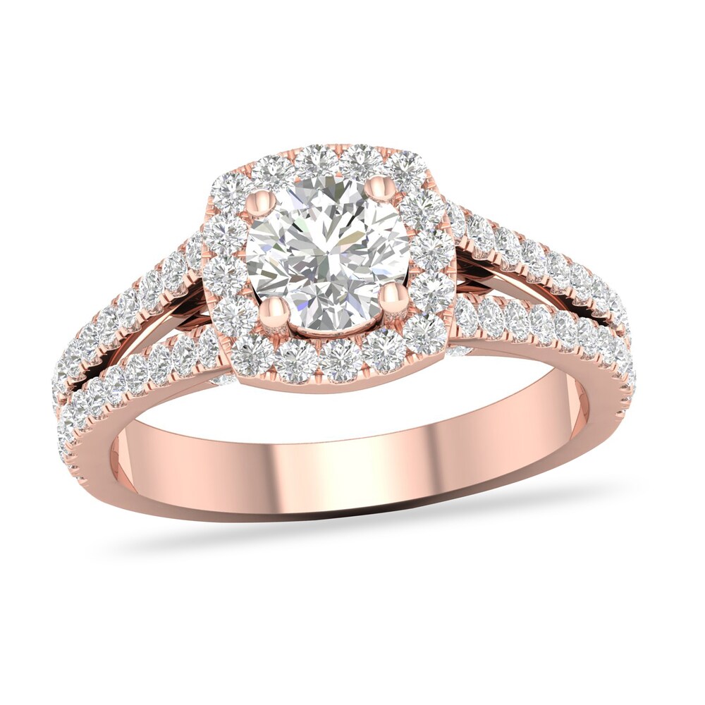 Diamond Ring 1-1/2 ct tw Round-cut 14K Rose Gold 0Bx0manW [0Bx0manW]