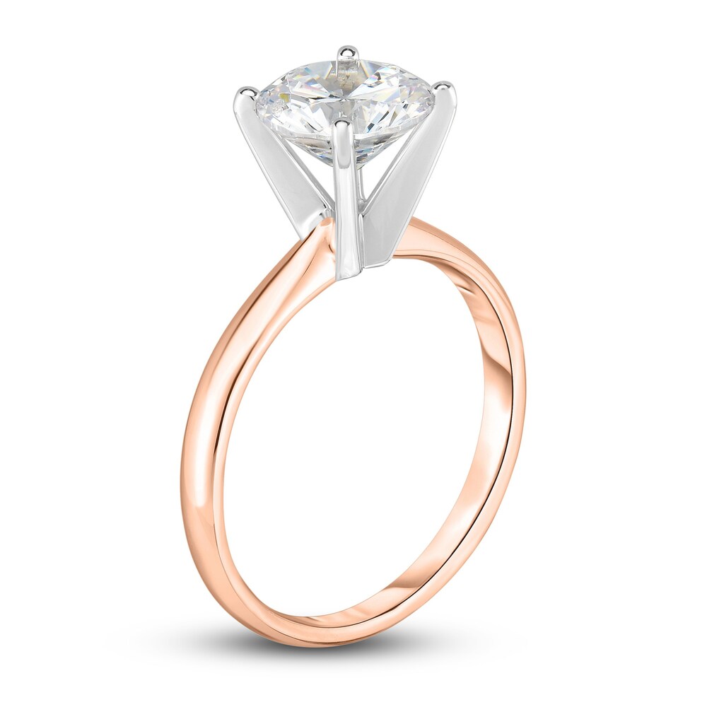 Diamond Solitaire Engagement Ring 7/8 ct tw Round 14K Rose Gold (I2/I) 0FmQqJuN