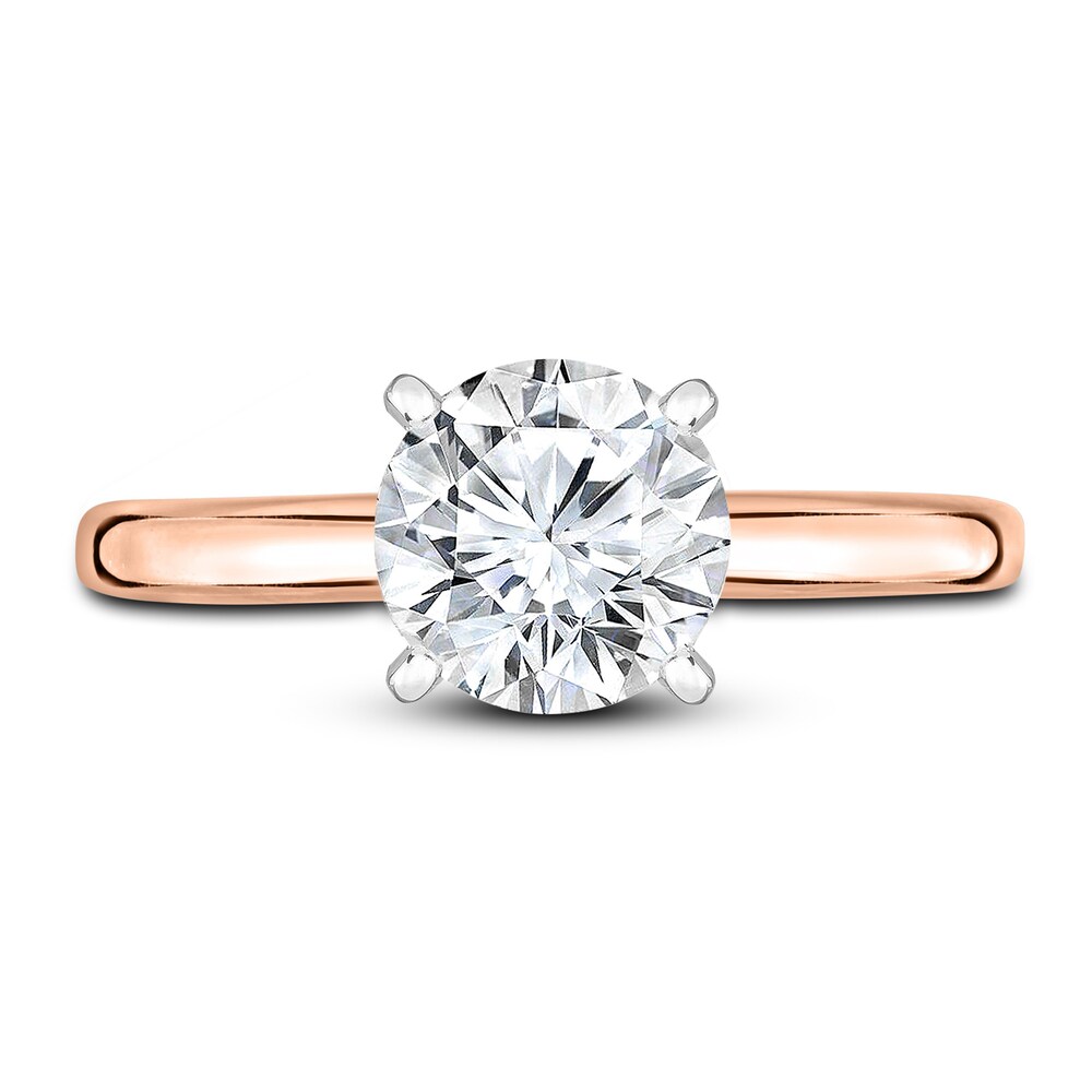 Diamond Solitaire Engagement Ring 7/8 ct tw Round 14K Rose Gold (I2/I) 0FmQqJuN