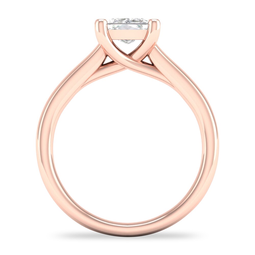 Diamond Solitaire Ring 1-1/2 ct tw Princess-cut 14K Rose Gold (I1/I) 0JyAXVcX