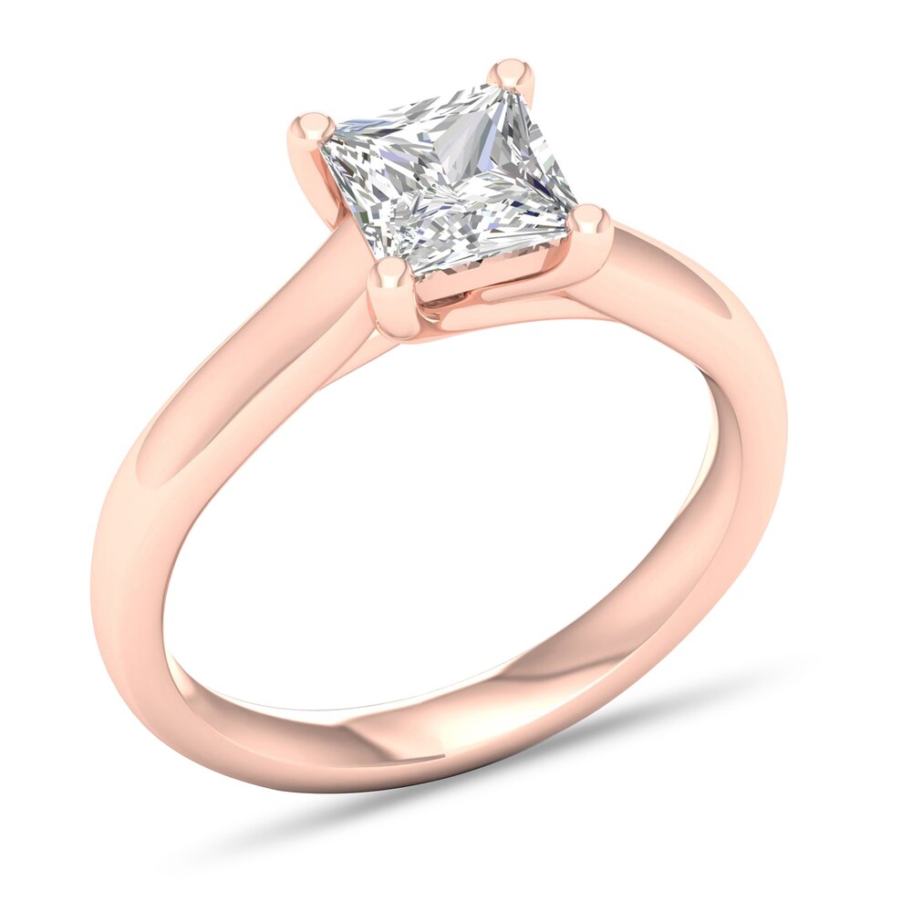 Diamond Solitaire Ring 1-1/2 ct tw Princess-cut 14K Rose Gold (I1/I) 0JyAXVcX