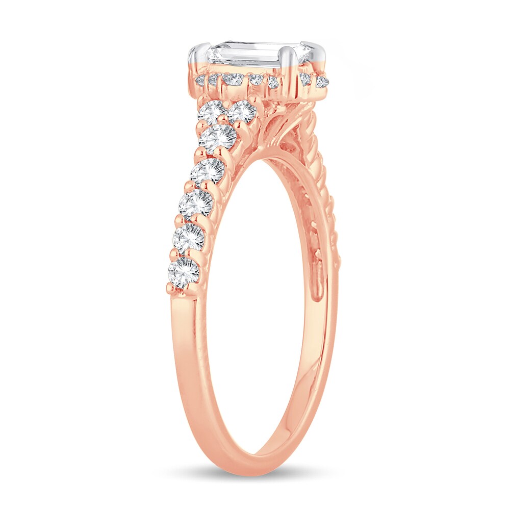 Diamond Ring 1 ct tw Emerald-cut 14K Rose Gold 0K5TKjRB