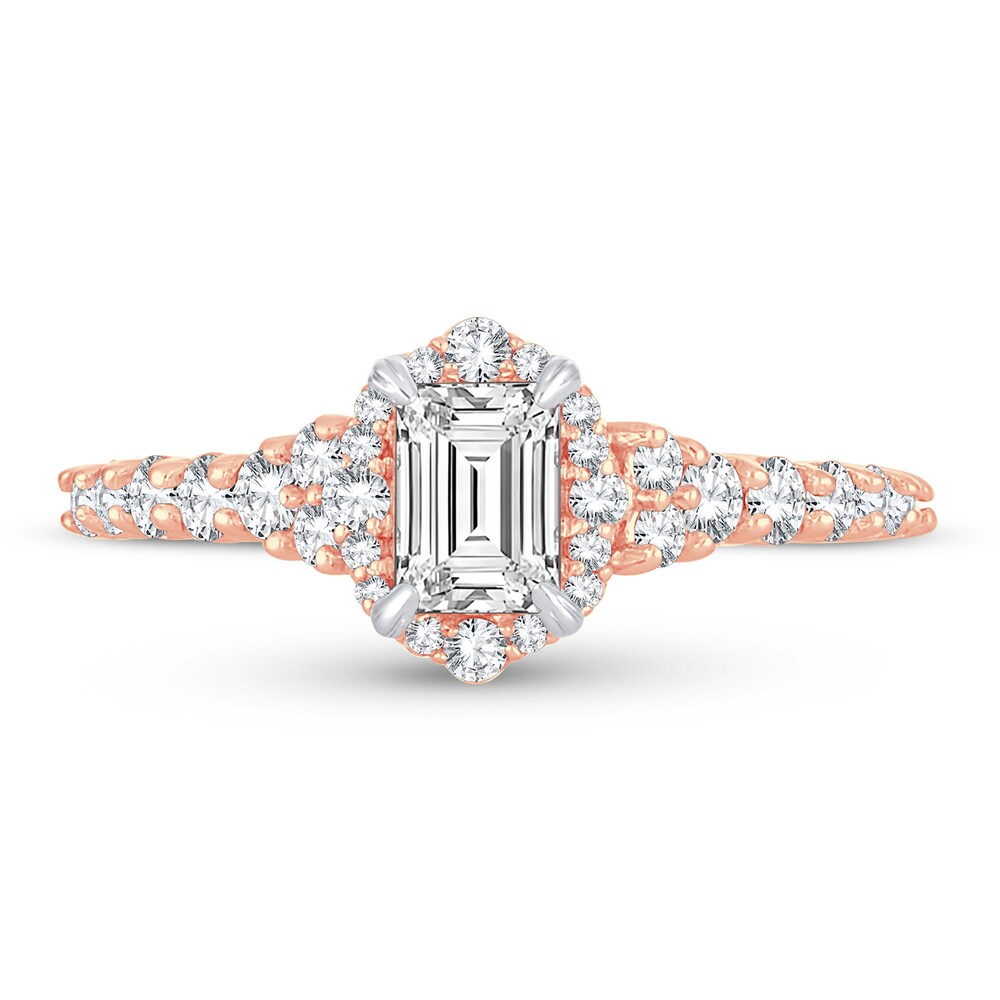 Diamond Ring 1 ct tw Emerald-cut 14K Rose Gold 0K5TKjRB