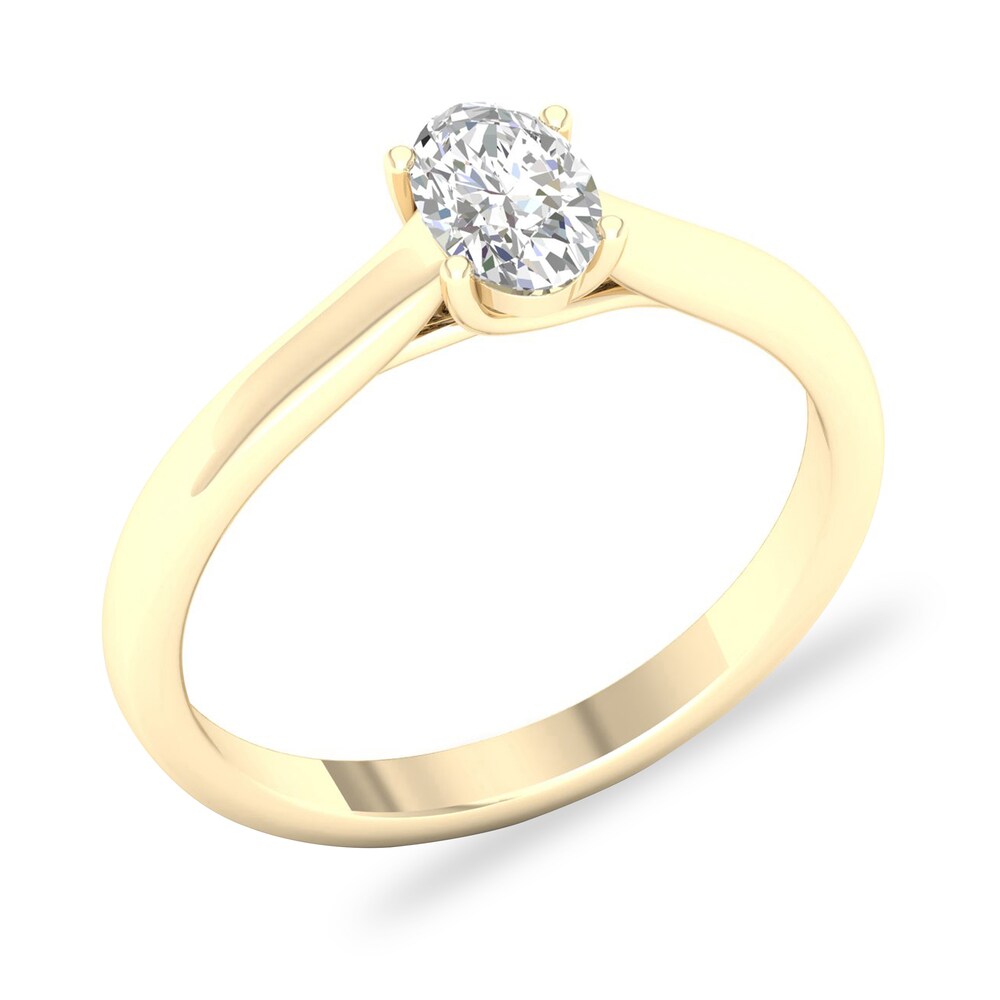 Diamond Solitaire Ring 1/2 ct tw Oval-cut 14K Yellow Gold (SI2/I) 0aU1qksM