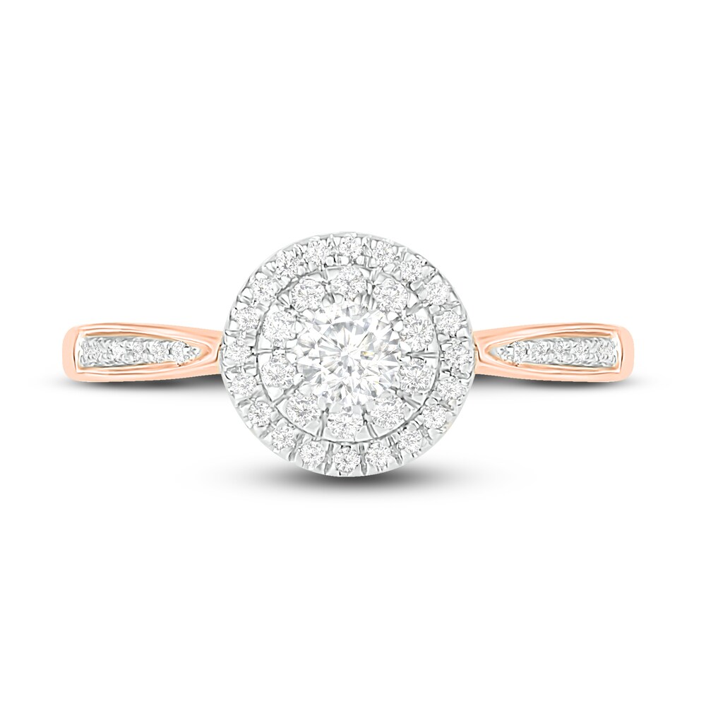 Diamond Engagement Ring 1/3 ct tw Round 14K Rose Gold 0j3jOwzO