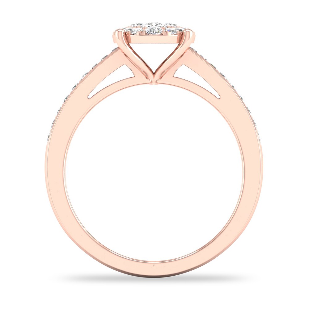 Diamond Ring 1/3 ct tw Round-cut 14K Rose Gold 0jmoJOcJ