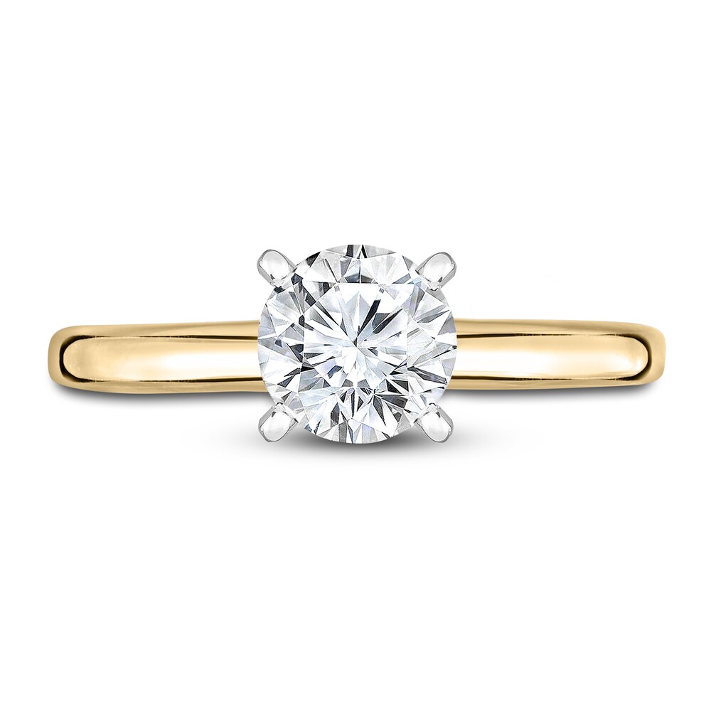 Diamond Solitaire Engagement Ring 3/8 ct tw Round 14K Yellow Gold (I2/I) 0sH0jTFA