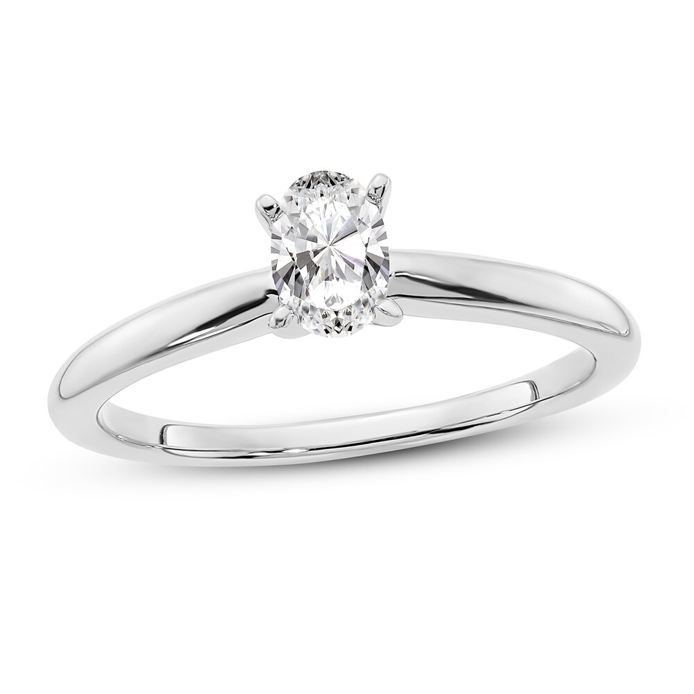 Diamond Solitaire Engagement Ring 1/2 ct tw Oval 14K White Gold (I1/I) 0us8MFZM [0us8MFZM]