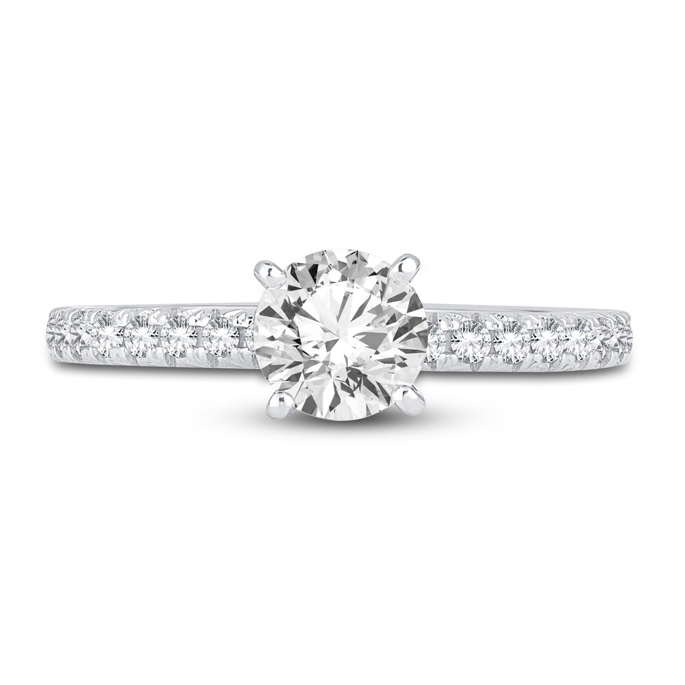 Diamond Engagement Ring 1 ct tw Round 14K White Gold 11Fxf7ex