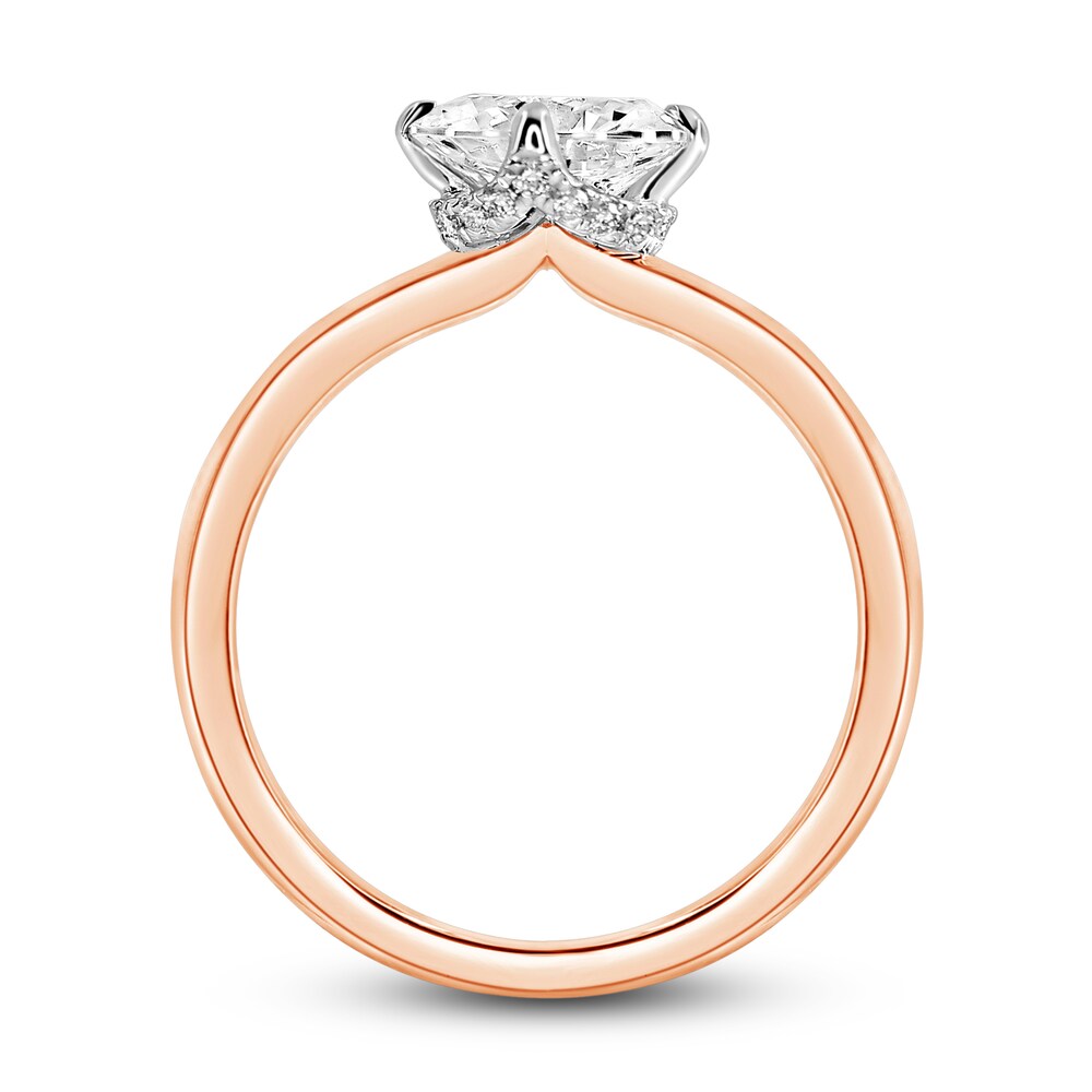 Diamond Solitaire Plus Ring 1 ct tw Oval 14K Rose Gold 1APhmGAM