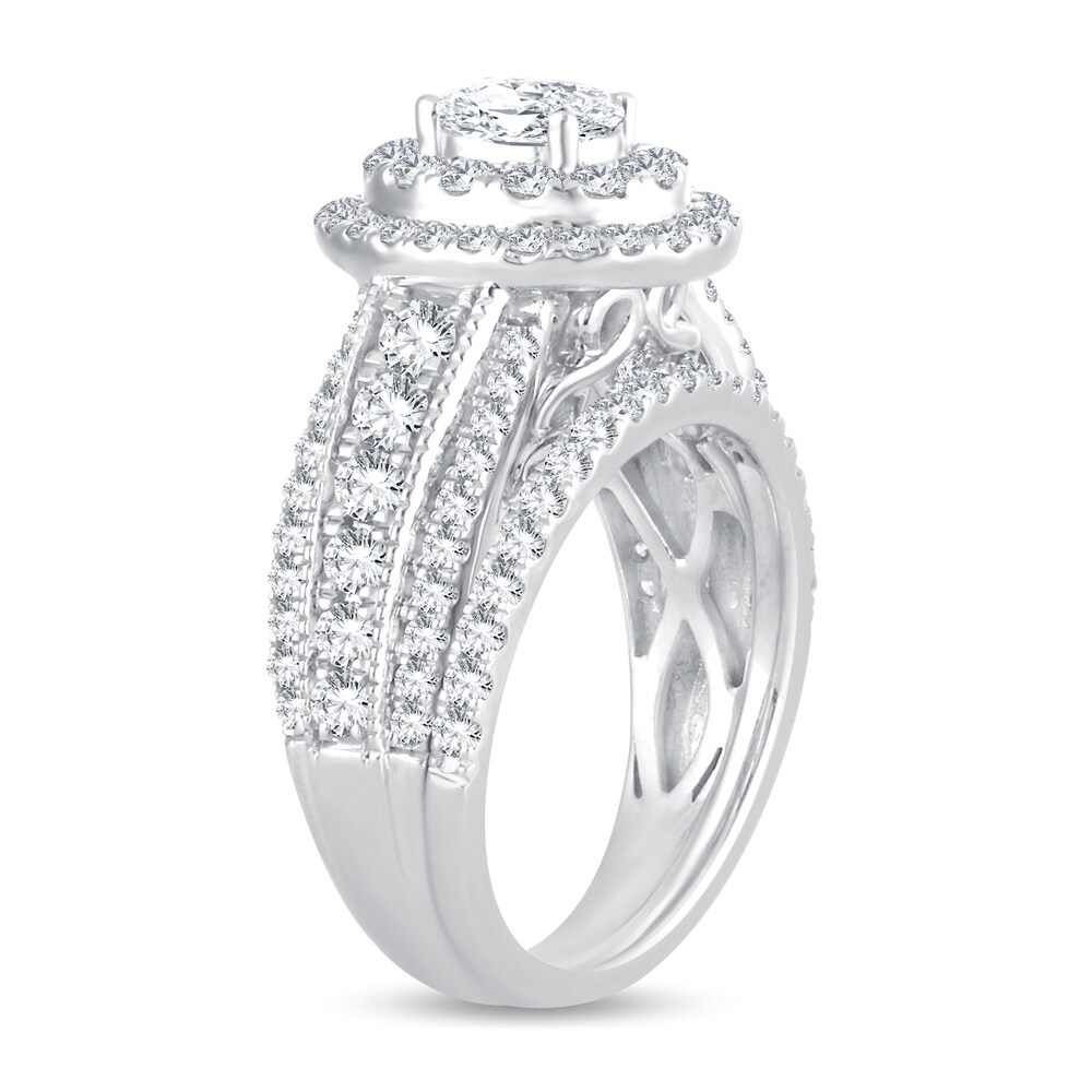 Diamond Bridal Set 2 ct tw Oval 14K White Gold 1CiTVdHw