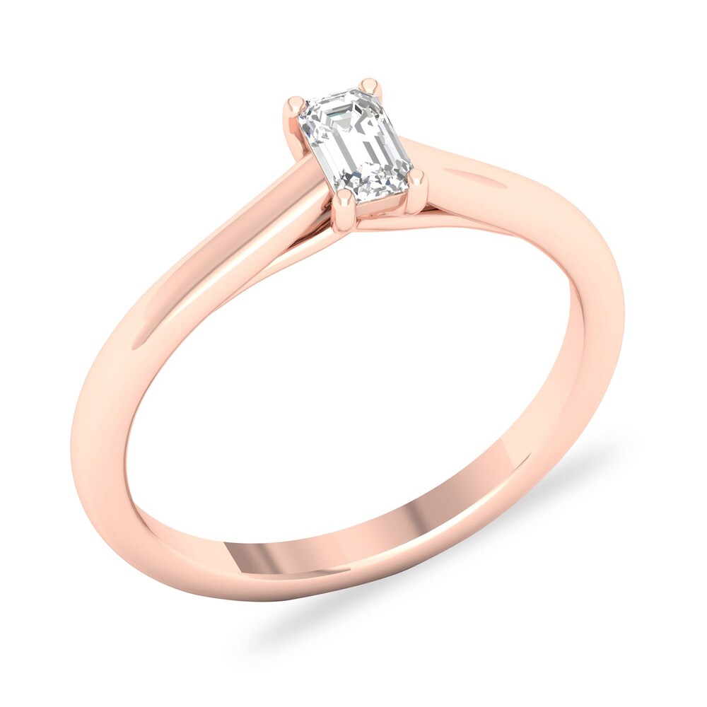 Diamond Solitaire Ring 1/4 ct tw Emerald-cut 14K Rose Gold (SI2/I) 1JQ5ecvS