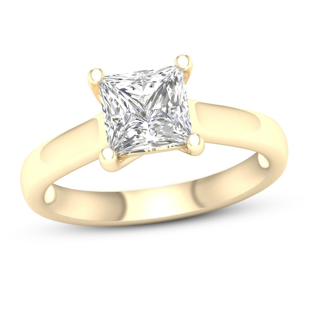 Diamond Solitaire Ring 2 ct tw Princess-cut 14K Yellow Gold (SI2/I) 1QiC8UrW