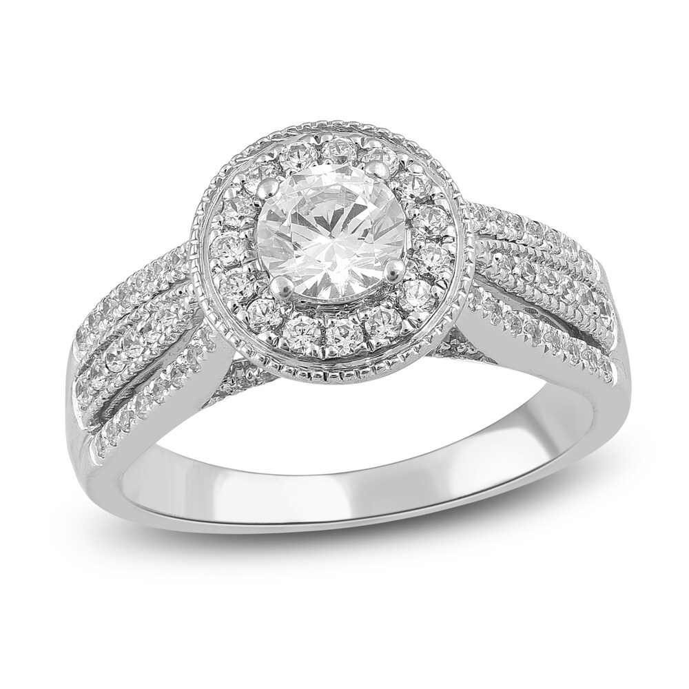 Diamond Engagement Ring 1 ct tw Round 14K White Gold 1VZEB3rG