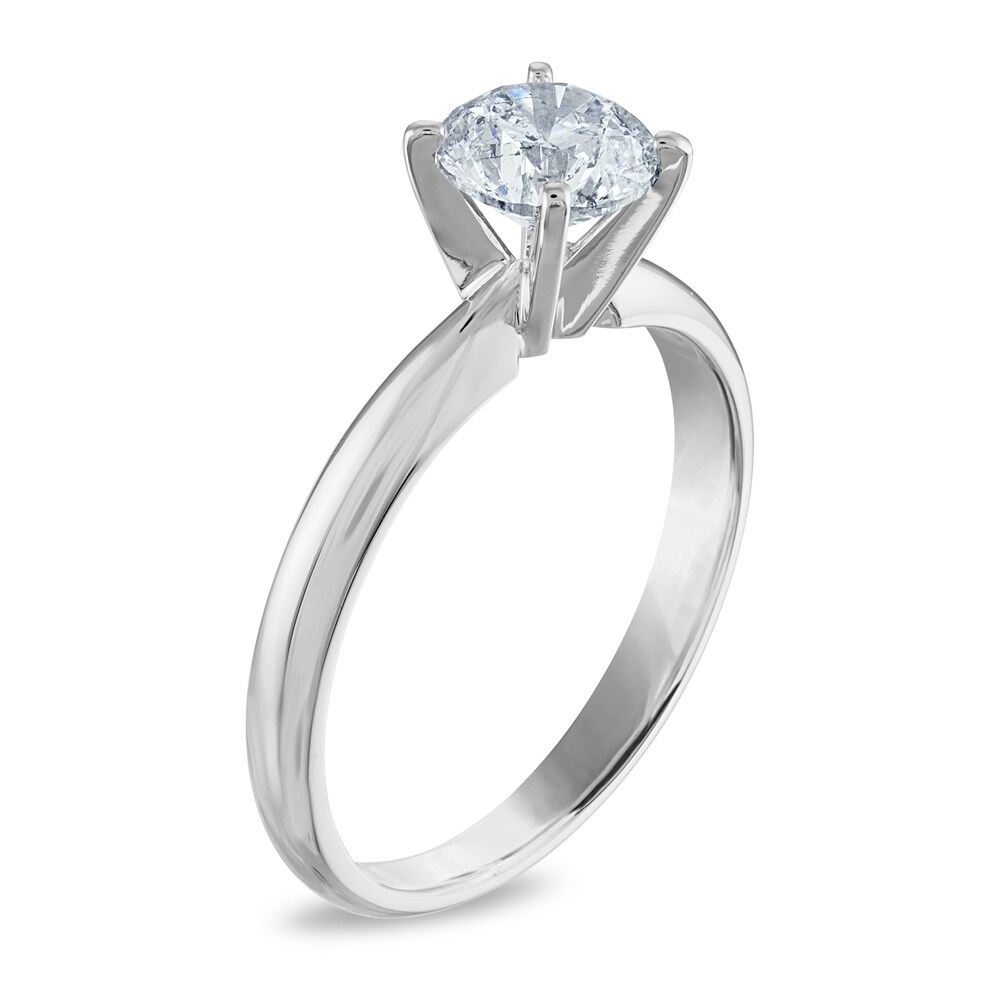 Diamond Solitaire Ring 1 ct tw Round 14K White Gold (I2/I) 1WLyouCR