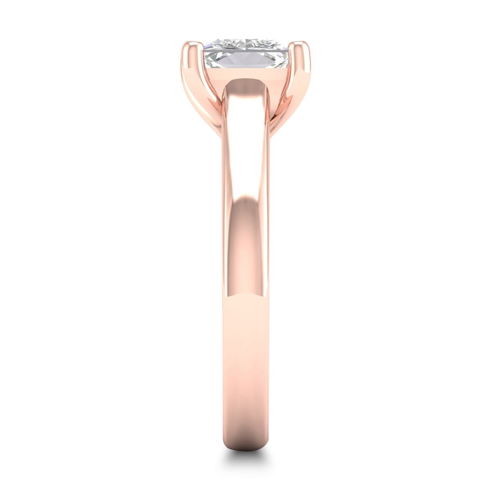 Diamond Solitaire Ring 2 ct tw Princess-cut 14K Rose Gold (I1/I) 1XmD09Cq