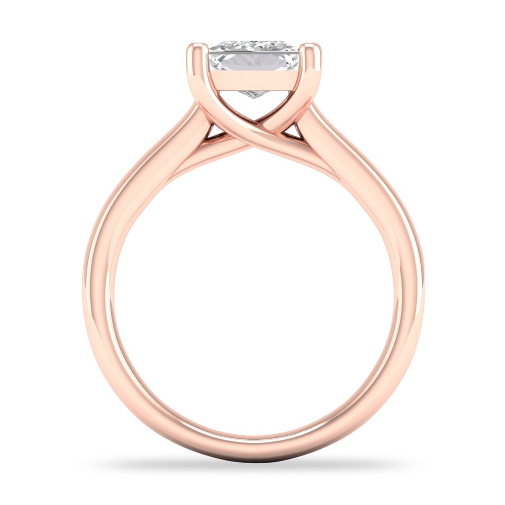 Diamond Solitaire Ring 2 ct tw Princess-cut 14K Rose Gold (I1/I) 1XmD09Cq