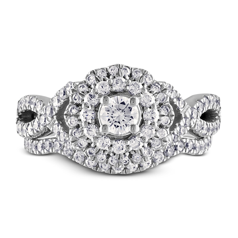 Diamond Bridal Set 1 ct tw Round 14K White Gold 1nQCfEWI