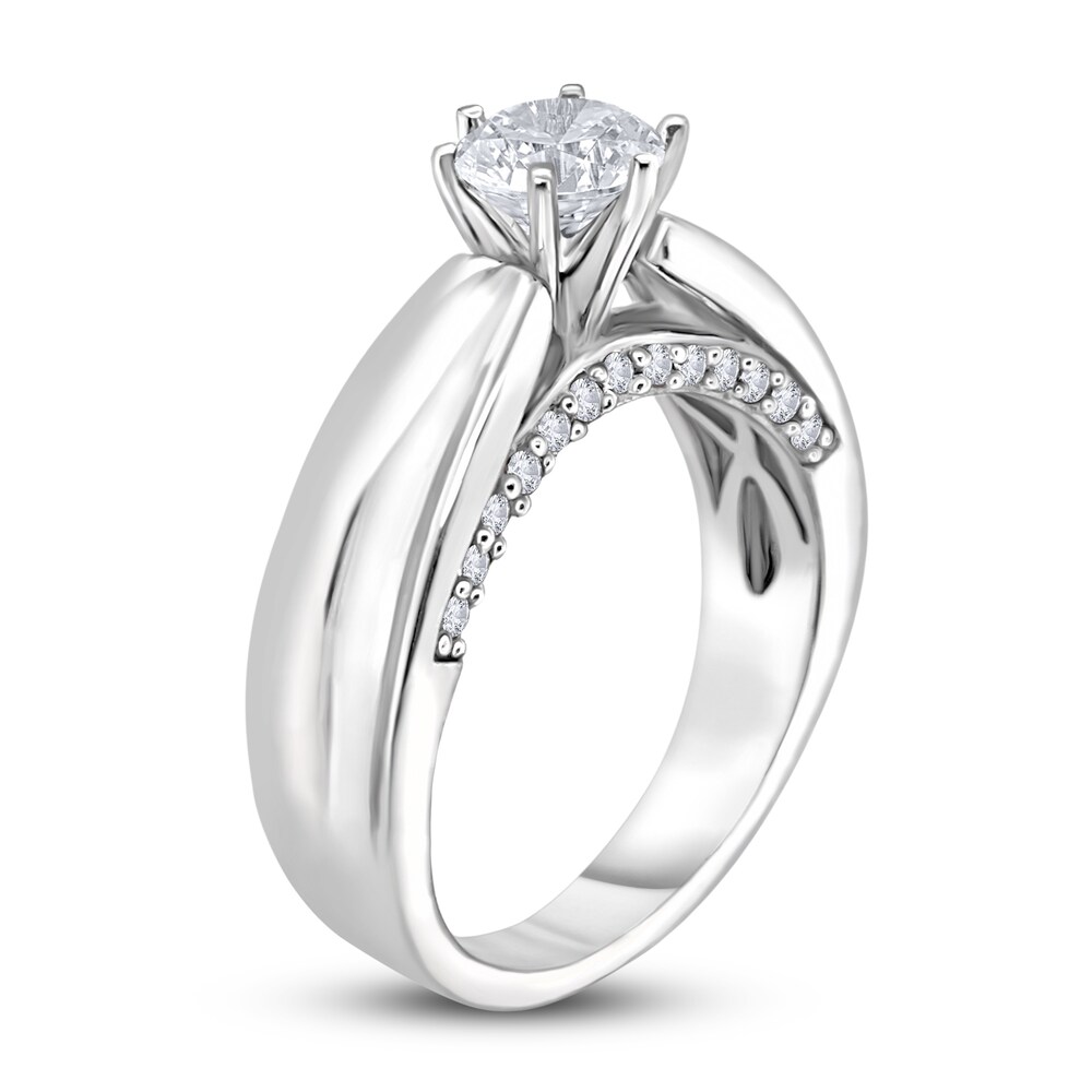 Diamond Ring 1 ct tw Round 14K White Gold 20a5eEw0