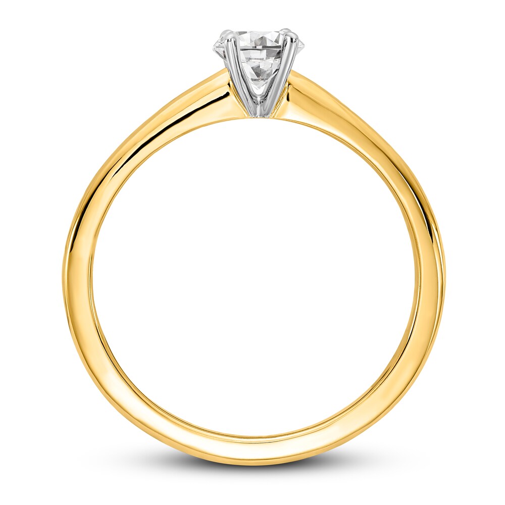 Diamond Solitaire Engagement Ring 1/3 ct tw Round 14K Two-Tone Gold (I1/I) 2QqQxg2X