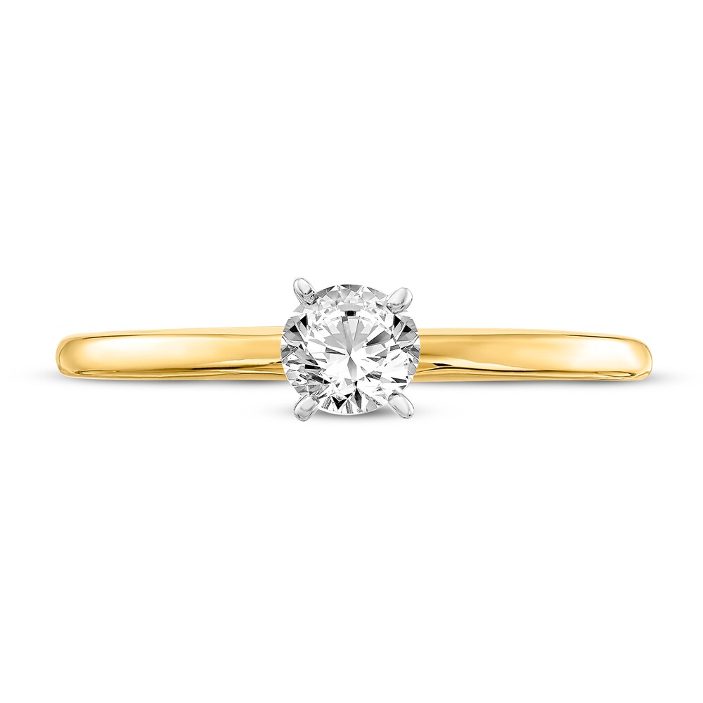 Diamond Solitaire Engagement Ring 1/3 ct tw Round 14K Two-Tone Gold (I1/I) 2QqQxg2X