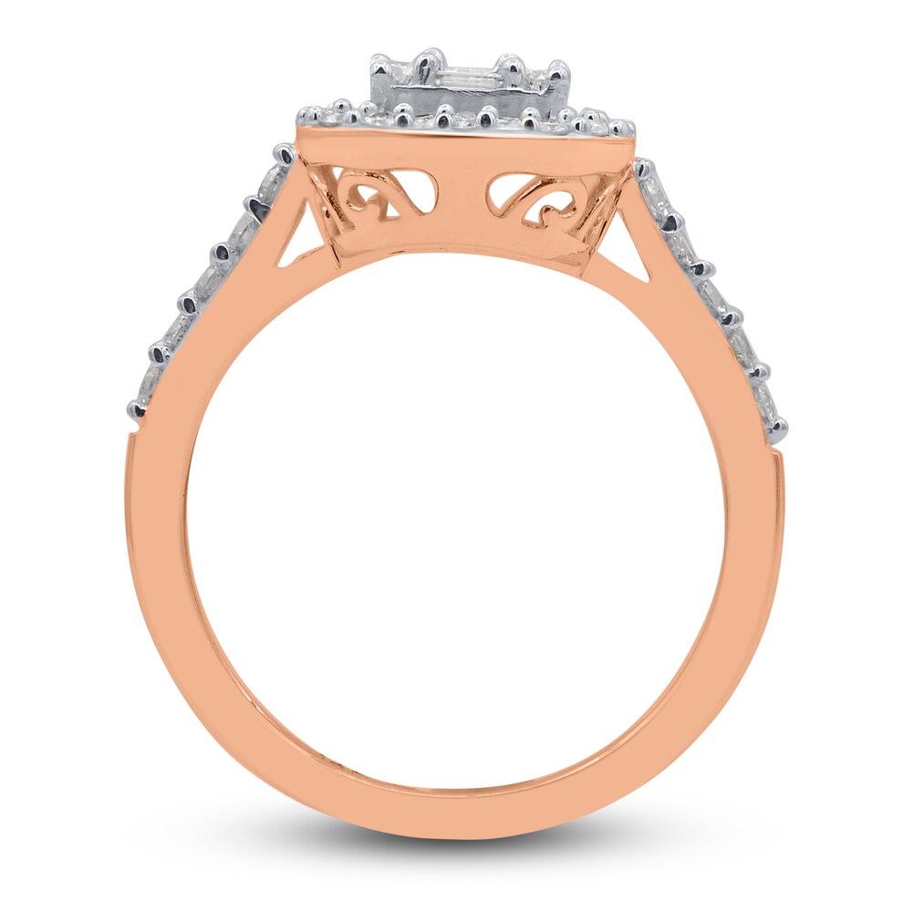 Diamond Engagement Ring 1 ct tw Round 14K Rose Gold 2UdqkPcM