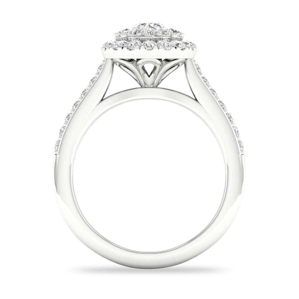 Diamond Ring 3/4 ct tw Round-cut 14K White Gold 2hLGxZYj