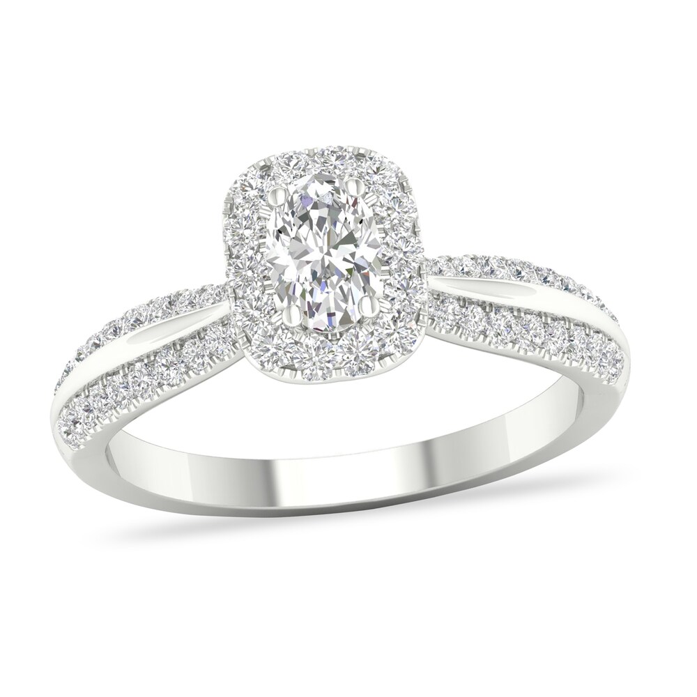 Diamond Ring 3/4 ct tw Round-cut 14K White Gold 2weH9nka [2weH9nka]