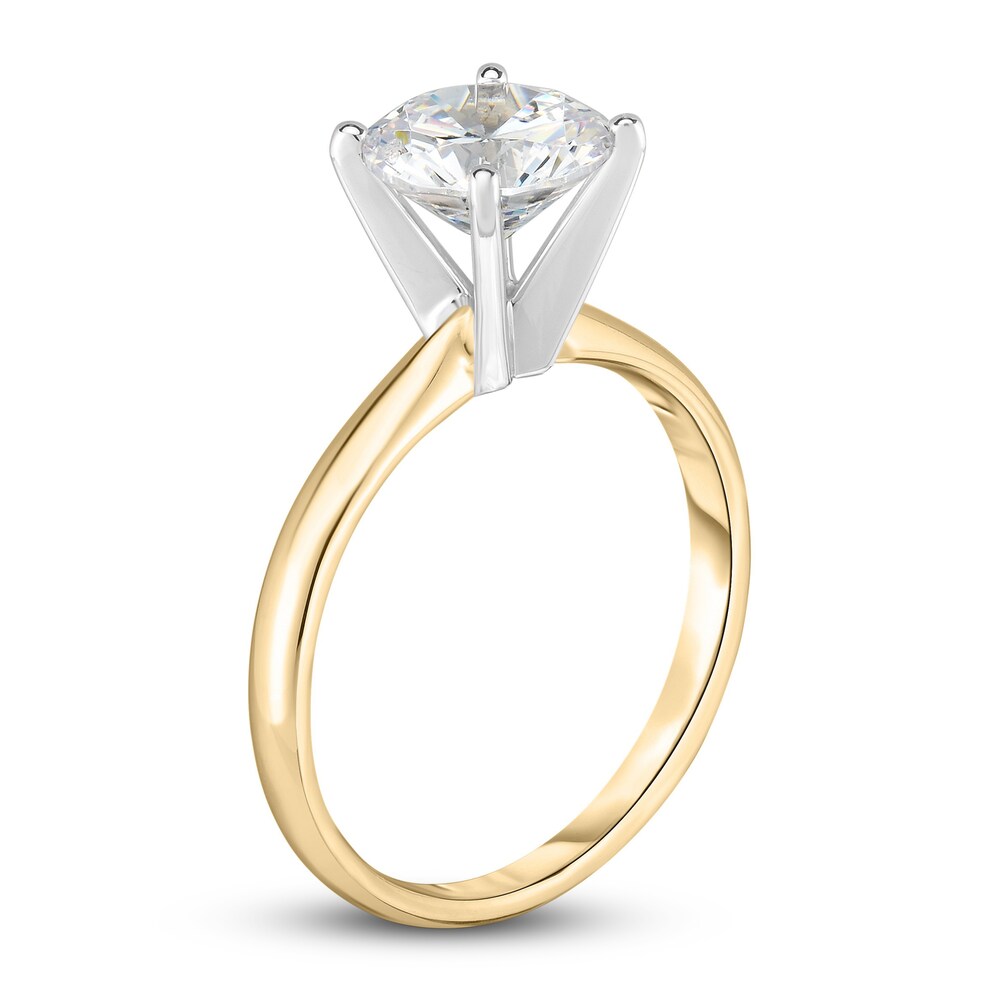 Diamond Solitaire Engagement Ring 5/8 ct tw Round 14K Yellow Gold (I2/I) 40q9tUpe