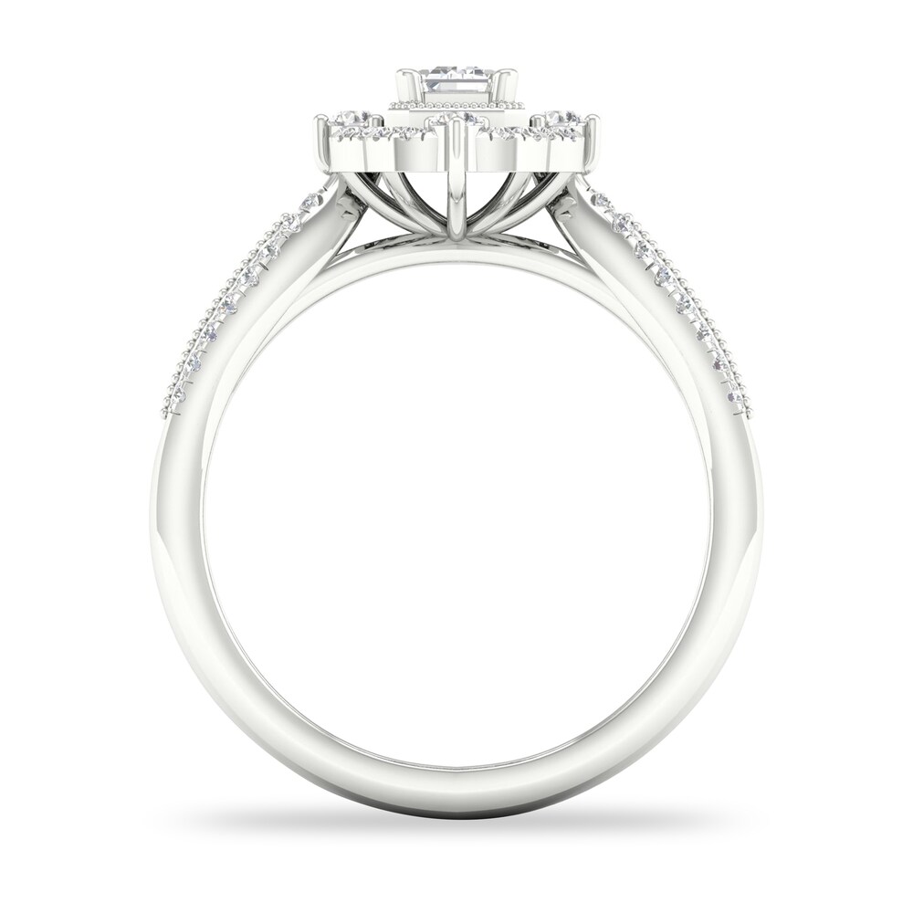 Diamond Ring 5/8 ct tw Round-cut 14K White Gold 48EzprwE