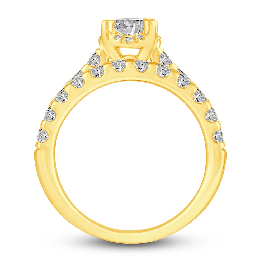 Diamond Bridal Set 2-1/8 ct tw Round 14K Yellow Gold 4I4GqNgu