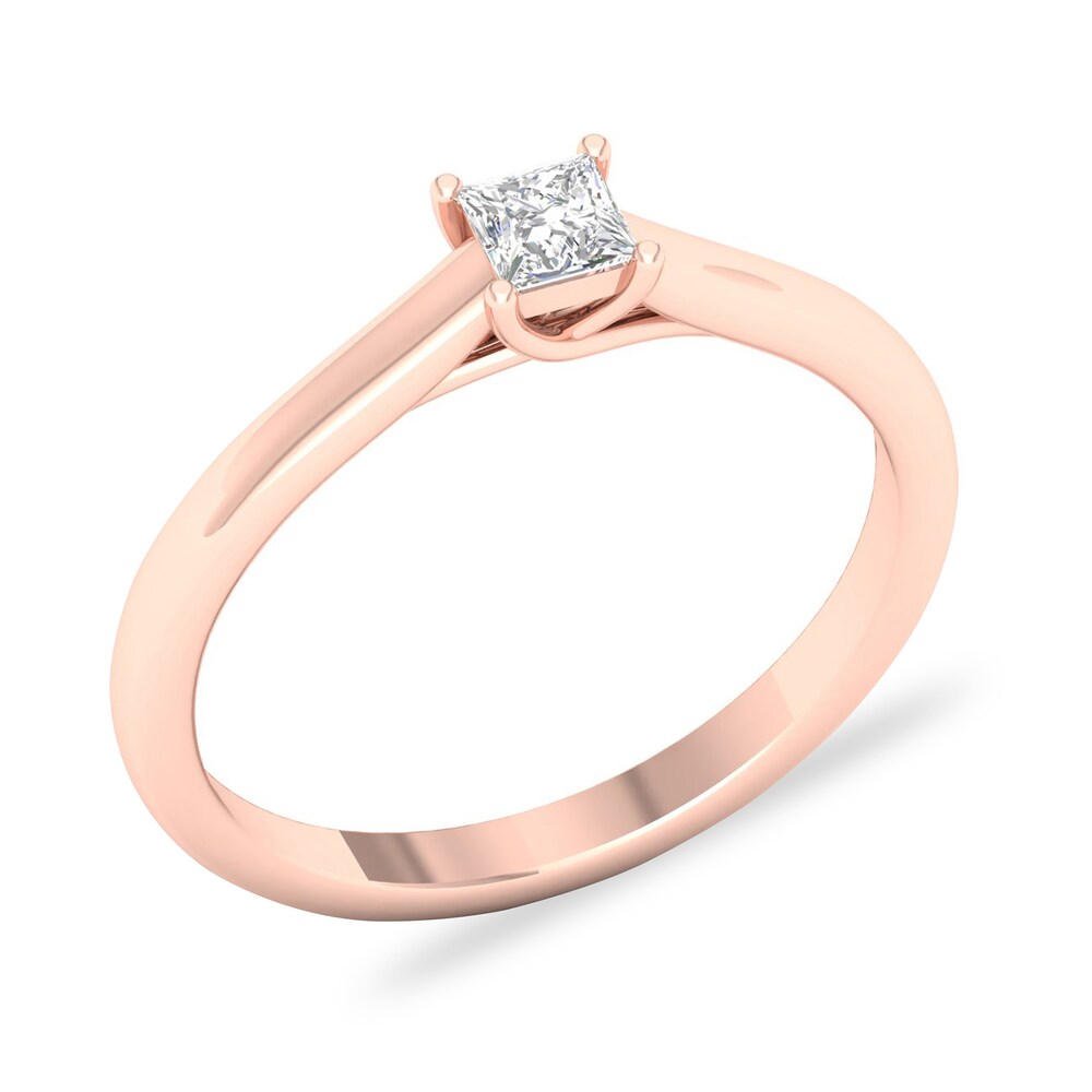 Diamond Solitaire Ring 1/4 ct tw Princess-cut 14K Rose Gold (SI2/I) 4UQvm33c