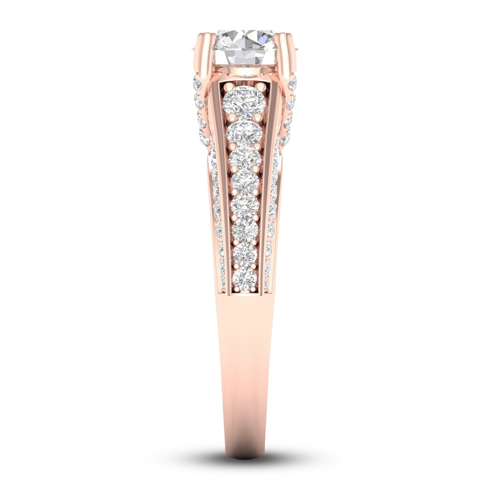 Diamond Engagement Ring 1-3/4 ct tw Round 14K Rose Gold 4oZyyDey