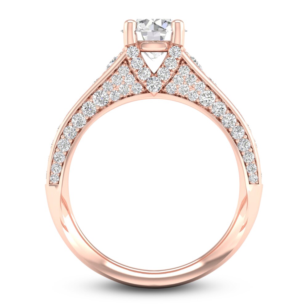 Diamond Engagement Ring 1-3/4 ct tw Round 14K Rose Gold 4oZyyDey